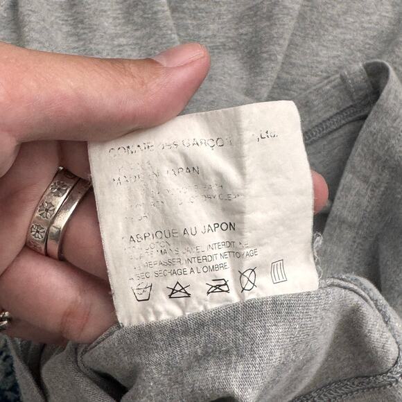 Comme Des Garcons Homme Logo Longsleeve T Shirt Gray Size M - Picture 5 of 5